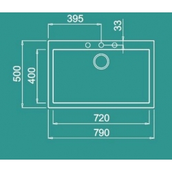 Zlewozmywak Elleci QUADRA 130 metaltek M79 Aluminium LMQ13079